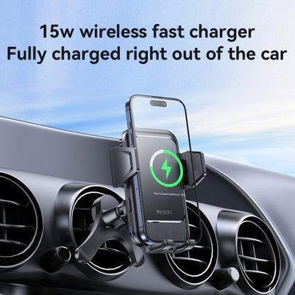 Yesido C312 Auto Alignment 15W Wireless Charging Air Outlet Car Holder - Wireless Charger Holders by Yesido | Online Shopping UK | buy2fix