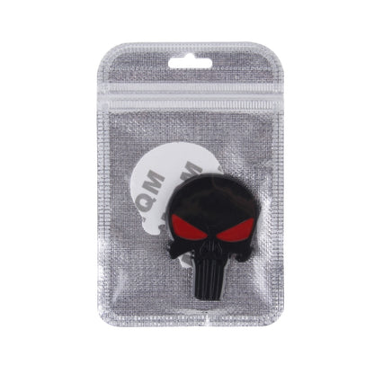 Black Skull with Red Eyes Metal Car Sticker - 3D Metal Sticker by buy2fix | Online Shopping UK | buy2fix