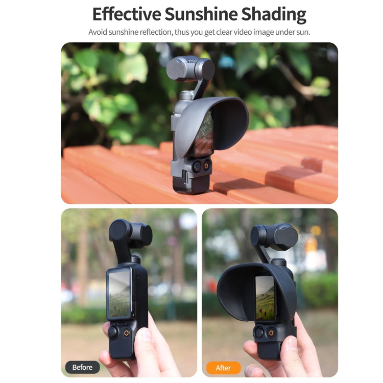 For DJI OSMO Pocket 3 Sunnylife Sunshade Screen Protective Cover Hood (Black) - Lens Accessories by Sunnylife | Online Shopping UK | buy2fix