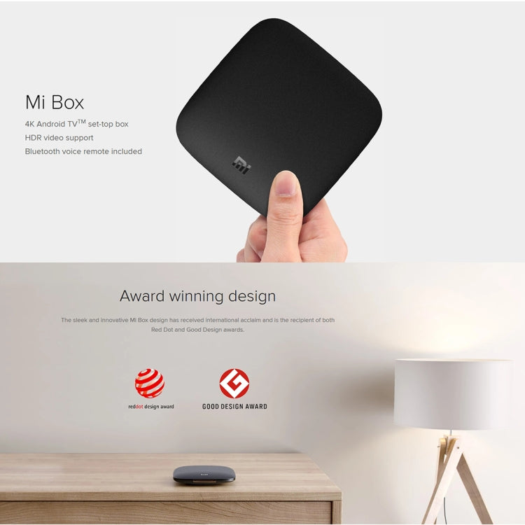 [HK Warehouse] Original Xiaomi Mi Box (Global Version) 4K Android TV 6.0 Set-top Box Quad-core Cortex-A53 2.0GHz Dual-band Wi-Fi 2.4GHz / 5GHz, Bluetooth 4.0 / 3.0, 2GB+8GB - Others by Xiaomi | Online Shopping UK | buy2fix