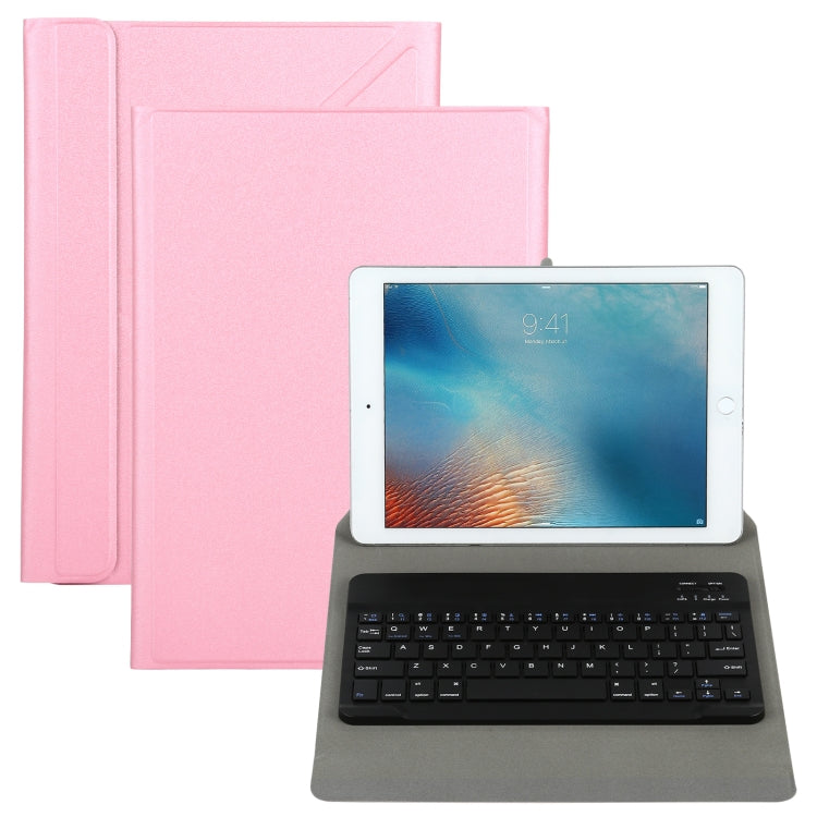 Universal Detachable Bluetooth Keyboard + Leather Tablet Case without Touchpad for iPad 9-10 inch, Specification:Black Keyboard(Pink) - Universal by buy2fix | Online Shopping UK | buy2fix