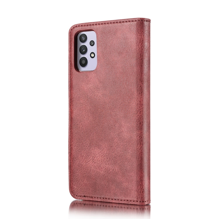 For Samsung Galaxy A32 5G DG.MING Crazy Horse Texture Flip Detachable Magnetic Leather Case with Holder & Card Slots & Wallet(Red) - Galaxy Phone Cases by DG.MING | Online Shopping UK | buy2fix