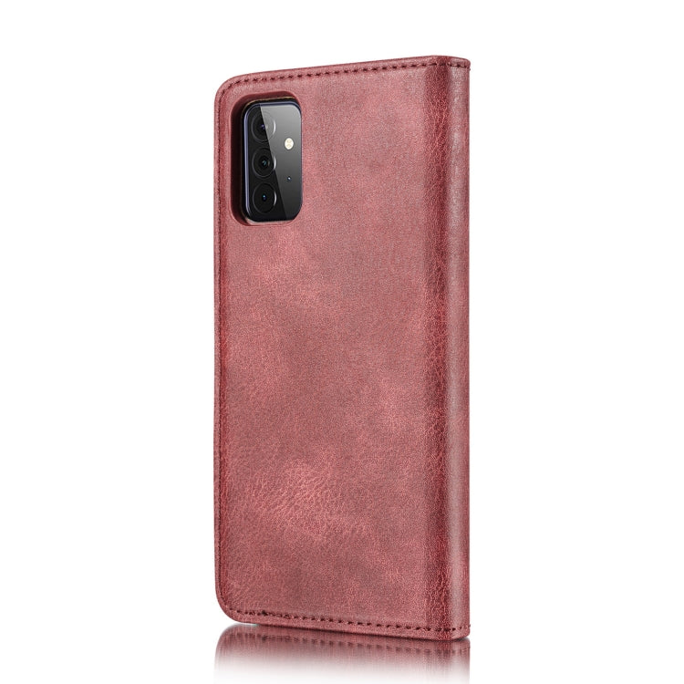 For Samsung Galaxy A72 5G / 4G DG.MING Crazy Horse Texture Flip Detachable Magnetic Leather Case with Holder & Card Slots & Wallet(Red) - Galaxy Phone Cases by DG.MING | Online Shopping UK | buy2fix