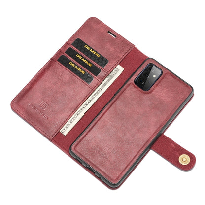 For Samsung Galaxy A72 5G / 4G DG.MING Crazy Horse Texture Flip Detachable Magnetic Leather Case with Holder & Card Slots & Wallet(Red) - Galaxy Phone Cases by DG.MING | Online Shopping UK | buy2fix