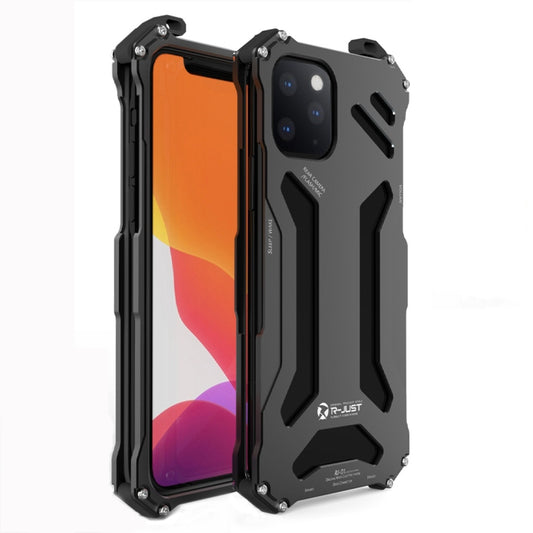 For iPhone 11 R-JUST Shockproof Dustproof Armor Metal Protective Case(Black) - iPhone 11 Cases by R-JUST | Online Shopping UK | buy2fix