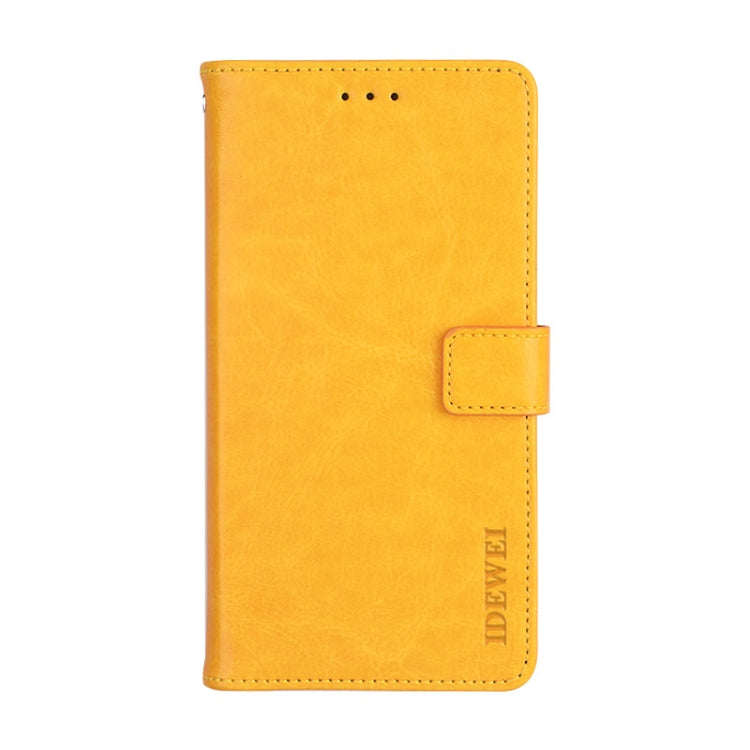 For Blackview A80S idewei Crazy Horse Texture Horizontal Flip Leather Case with Holder & Card Slots & Wallet(Yellow) - More Brand by idewei | Online Shopping UK | buy2fix