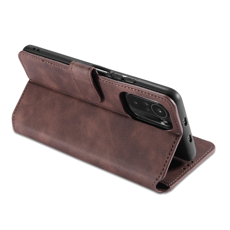 For Xiaomi Redmi K40 DG.MING Retro Oil Side Horizontal Flip Leather Case with Holder & Card Slots & Wallet(Coffee) - Xiaomi Cases by DG.MING | Online Shopping UK | buy2fix