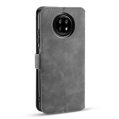 For Xiaomi Redmi Note 9 5G DG.MING Retro Oil Side Horizontal Flip Leather Case with Holder & Card Slots & Wallet(Grey) - Xiaomi Cases by DG.MING | Online Shopping UK | buy2fix