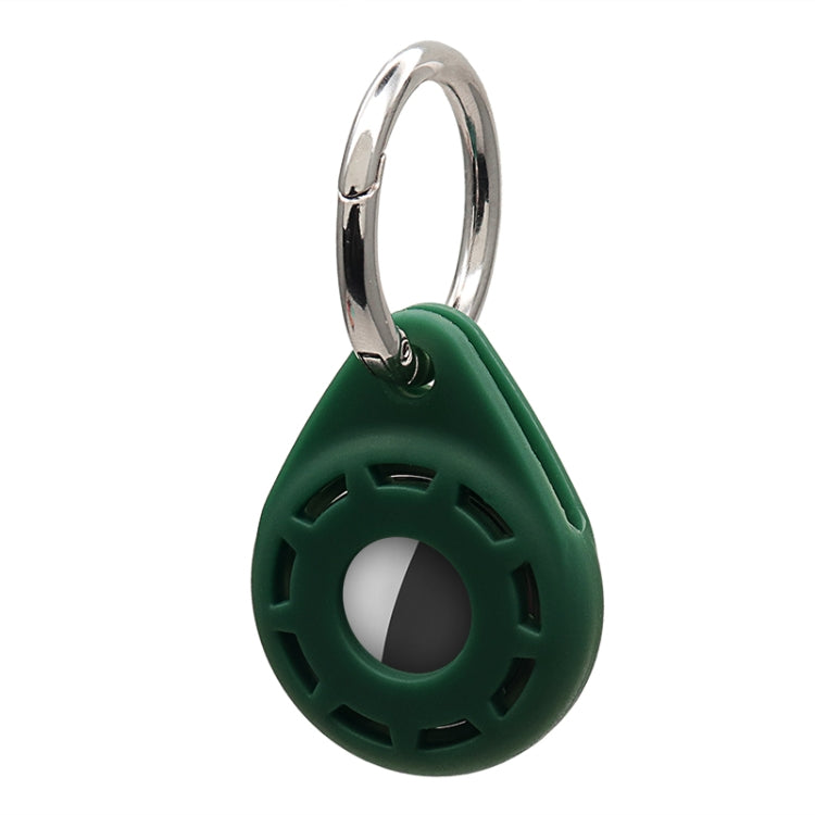 Silica Gel Anti-scratch Shockproof Protective Cover Soft Case with Keychain Ring Loop For AirTag(Green) - Key Chain Series by MOMAX | Online Shopping UK | buy2fix