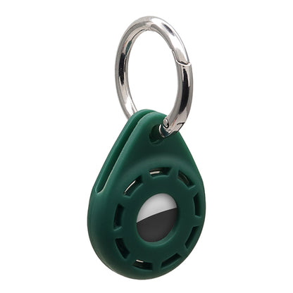 Silica Gel Anti-scratch Shockproof Protective Cover Soft Case with Keychain Ring Loop For AirTag(Green) - Key Chain Series by MOMAX | Online Shopping UK | buy2fix