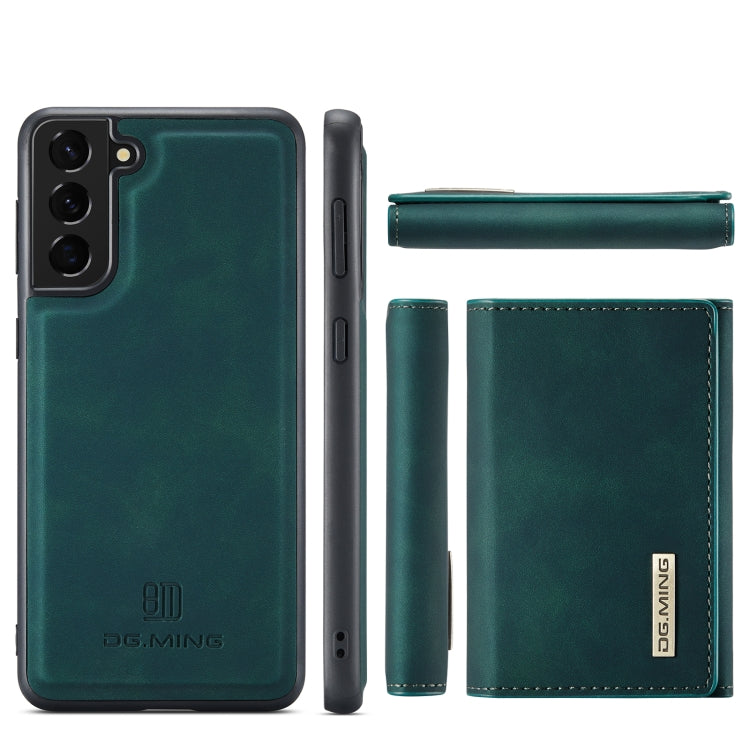 For Samsung Galaxy S21 FE DG.MING M1 Series 3-Fold Multi Card Wallet  Back Cover Shockproof Case with Holder Function(Green) - Galaxy Phone Cases by DG.MING | Online Shopping UK | buy2fix