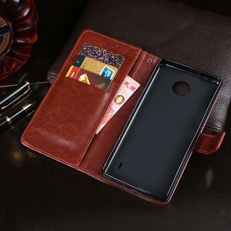 For Nokia C20 idewei Crazy Horse Texture Horizontal Flip Leather Case with Holder & Card Slots & Wallet(Brown) - Nokia Cases by idewei | Online Shopping UK | buy2fix