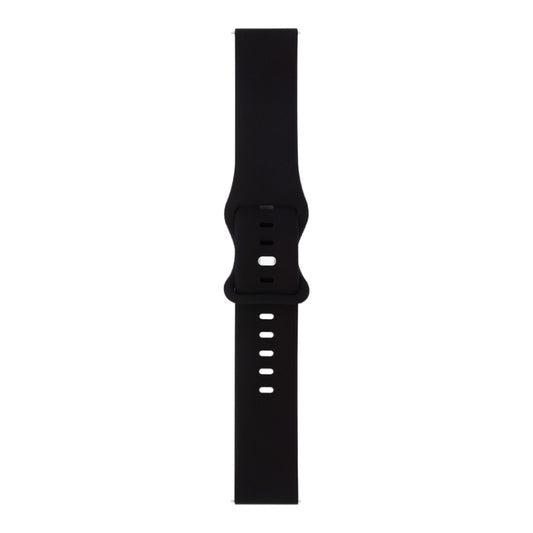 For Amazfit GTR 47mm 8-buckle Silicone Watch Band(Black) - Watch Bands by buy2fix | Online Shopping UK | buy2fix