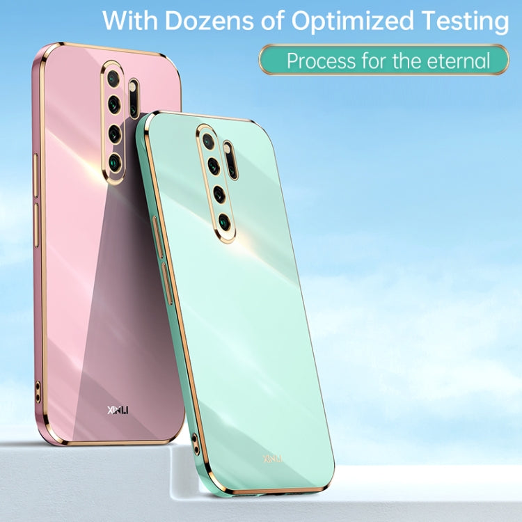 For Xiaomi Redmi Note 8 Pro XINLI Straight Edge 6D Electroplate TPU Phone Case(Mint Green) - Xiaomi Cases by XINLI | Online Shopping UK | buy2fix