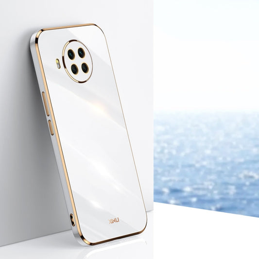For Xiaomi Mi 10T Lite 5G XINLI Straight 6D Plating Gold Edge TPU Shockproof Case(White) - Xiaomi Cases by XINLI | Online Shopping UK | buy2fix
