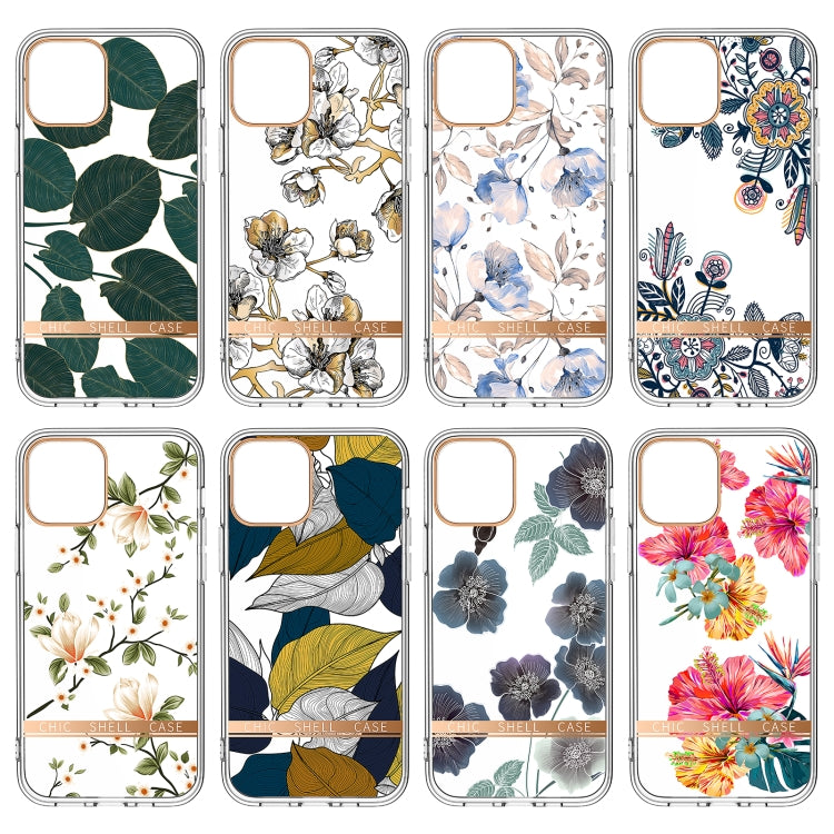 For iPhone 11 High Translucent Electroplating Flower Pattern TPU + PC Shockproof Case (Cineraria) - iPhone 11 Cases by buy2fix | Online Shopping UK | buy2fix