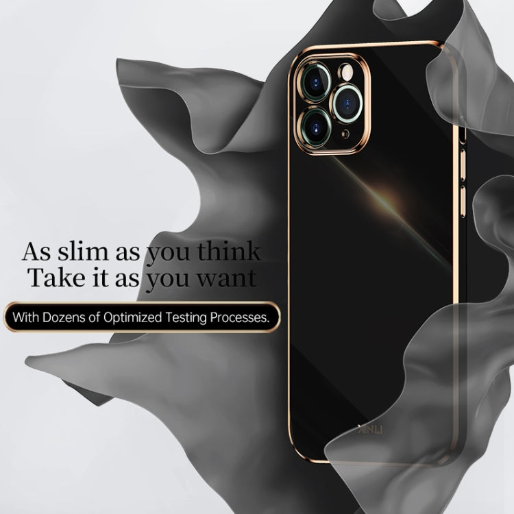 For iPhone 11 XINLI Straight 6D Plating Gold Edge TPU Shockproof Case (Celestial Blue) - iPhone 11 Cases by XINLI | Online Shopping UK | buy2fix