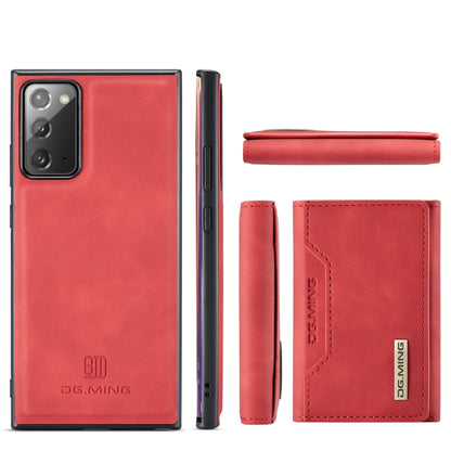 For Samsung Galaxy Note20 DG.MING M2 Series 3-Fold Multi Card Bag Back Cover Shockproof Case with Wallet & Holder Function(Red) - Galaxy Phone Cases by DG.MING | Online Shopping UK | buy2fix