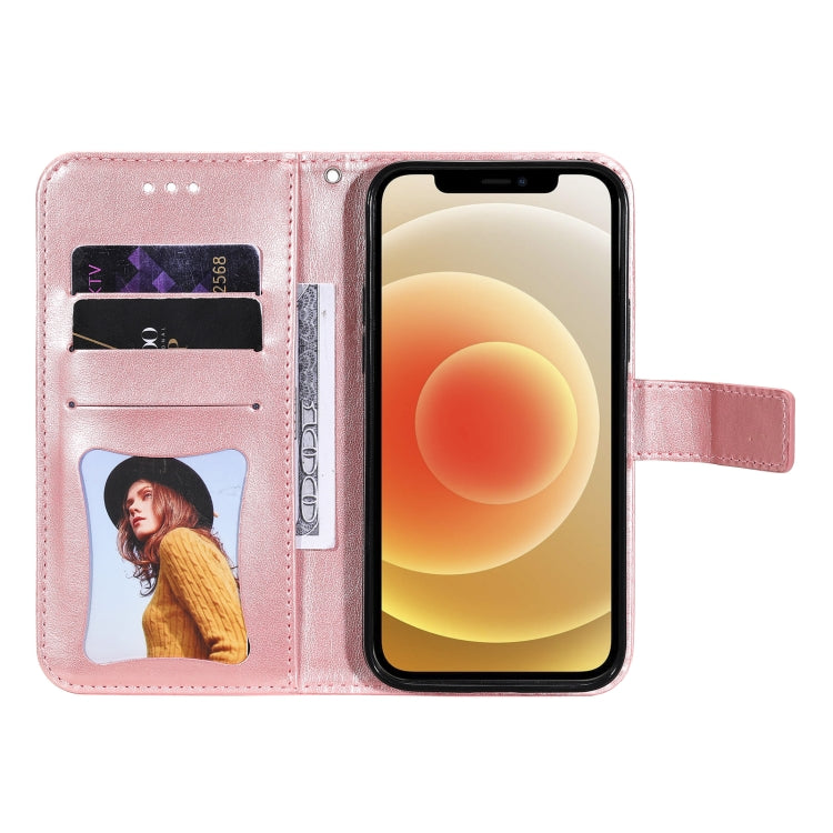 For Google Pixel 6 7-petal Flowers Embossing Pattern Horizontal Flip PU Leather Case with Holder & Card Slots & Wallet & Photo Frame(Rose Gold) - Google Cases by buy2fix | Online Shopping UK | buy2fix