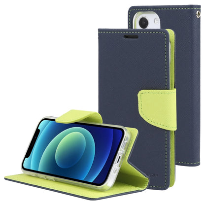 For iPhone 13 GOOSPERY FANCY DIARY Cross Pattern Horizontal Flip Leather Case with Holder & Card Slots & Wallet(Navy Blue) - iPhone 13 Cases by GOOSPERY | Online Shopping UK | buy2fix