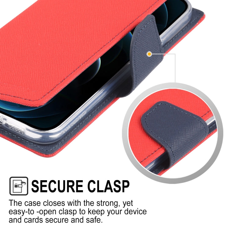 For iPhone 13 Pro Max GOOSPERY FANCY DIARY Cross Pattern Horizontal Flip Leather Case with Holder & Card Slots & Wallet (Red) - iPhone 13 Pro Max Cases by GOOSPERY | Online Shopping UK | buy2fix