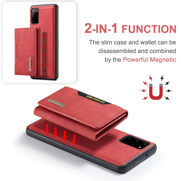 For Samsung Galaxy S20+ DG.MING M2 Series 3-Fold Multi Card Bag Back Cover Shockproof Case with Wallet & Holder Function(Red) - Galaxy Phone Cases by DG.MING | Online Shopping UK | buy2fix