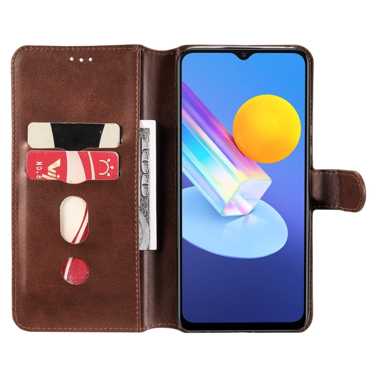 Classic Calf Texture PU + TPU Horizontal Flip Leather Case with Holder & Card Slots & Wallet For vivo Y72 5G(Brown) - vivo Cases by buy2fix | Online Shopping UK | buy2fix