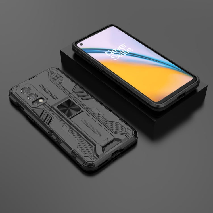 For OnePlus Nord 2 5G Supersonic PC + TPU Shock-proof Protective Case with Holder(Black) - OnePlus Cases by buy2fix | Online Shopping UK | buy2fix