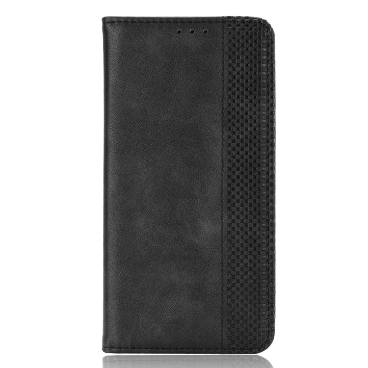 For Umidigi Power 5 Magnetic Buckle Retro Crazy Horse Texture Horizontal Flip Leather Case with Holder & Card Slots & Photo Frame(Black) - More Brand by buy2fix | Online Shopping UK | buy2fix