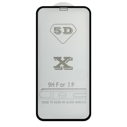 For iPhone 13 mini 9H 5D Full Glue Full Screen Tempered Glass Film (Black) - iPhone 13 mini Tempered Glass by buy2fix | Online Shopping UK | buy2fix