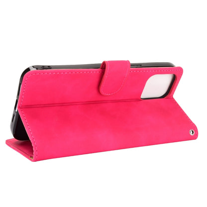 For iPhone 13 Solid Color Skin Feel Magnetic Buckle Horizontal Flip Calf Texture PU Leather Case with Holder & Card Slots & Wallet(Rose Red) - iPhone 13 Cases by buy2fix | Online Shopping UK | buy2fix