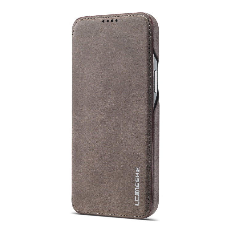 For iPhone 13 LC.IMEEKE Hon Ancient Series Horizontal Flip Leather Case with Holder & Card Slot(Coffee) - iPhone 13 Cases by LC.IMEEKE | Online Shopping UK | buy2fix