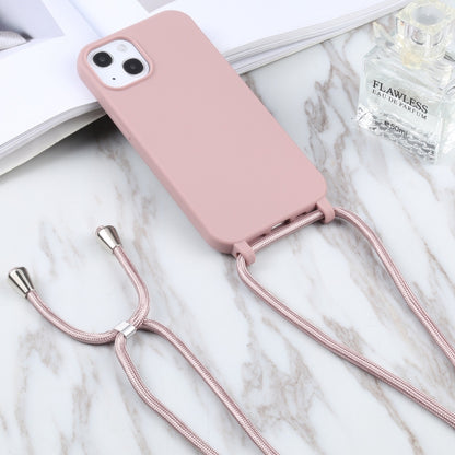 For iPhone 13 Pro Max Candy Colors TPU Protective Case with Lanyard (Rose Gold) - iPhone 13 Pro Max Cases by buy2fix | Online Shopping UK | buy2fix