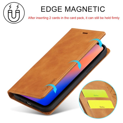 For iPhone 13 LC.IMEEKE Strong Magnetic PU + Matte TPU Horizontal Flip Leather Case with Holder & Card Slots & Wallet(Brown) - iPhone 13 Cases by LC.IMEEKE | Online Shopping UK | buy2fix