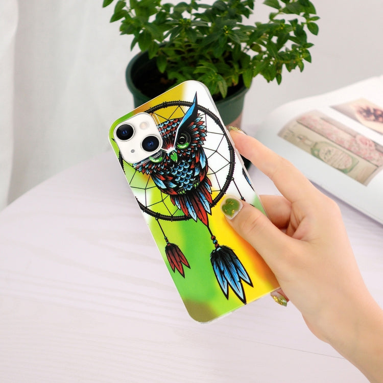 For iPhone 13 mini Luminous TPU Soft Protective Case (Owl) - iPhone 13 mini Cases by buy2fix | Online Shopping UK | buy2fix