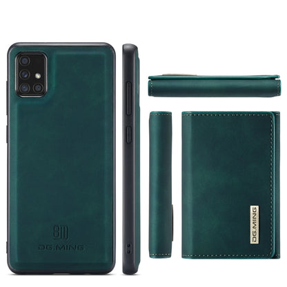 For Samsung Galaxy A71 DG.MING M1 Series 3-Fold Multi Card Wallet  Back Cover Shockproof Case with Holder Function(Green) - Galaxy Phone Cases by DG.MING | Online Shopping UK | buy2fix