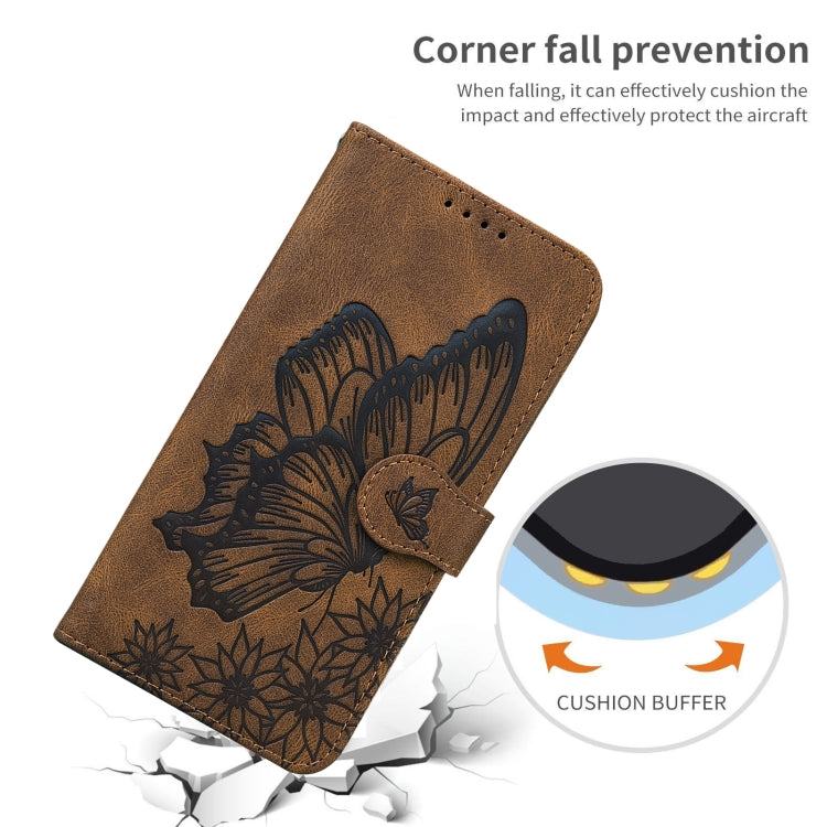 For iPhone 13 mini Retro Skin Feel Butterflies Embossing Horizontal Flip Leather Case with Holder & Card Slots & Wallet (Brown) - iPhone 13 mini Cases by buy2fix | Online Shopping UK | buy2fix