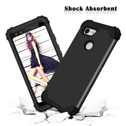 For Google Pixel 3 3 in 1 Shockproof PC + Silicone Protective Case(Black) - Google Cases by buy2fix | Online Shopping UK | buy2fix