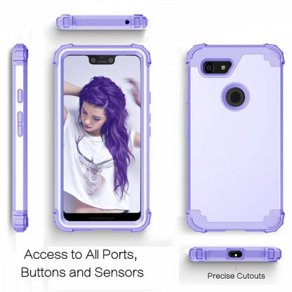 For Google Pixel 3 XL 3 in 1 Shockproof PC + Silicone Protective Case(Purple) - Google Cases by buy2fix | Online Shopping UK | buy2fix