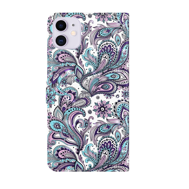 For iPhone 13 3D Painting Pattern Horizontal Flip TPU + PU Leather Case with Holder & Card Slots & Wallet(Swirl Pattern) - iPhone 13 Cases by buy2fix | Online Shopping UK | buy2fix