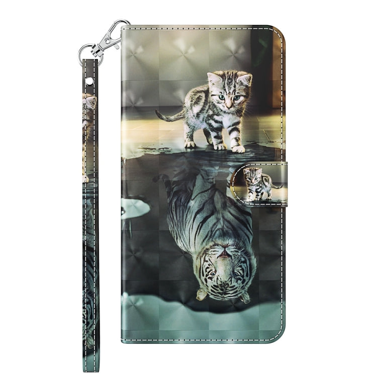 For iPhone 13 Pro Max 3D Painting Pattern Horizontal Flip TPU + PU Leather Case with Holder & Card Slots & Wallet (Cat Tiger) - iPhone 13 Pro Max Cases by buy2fix | Online Shopping UK | buy2fix