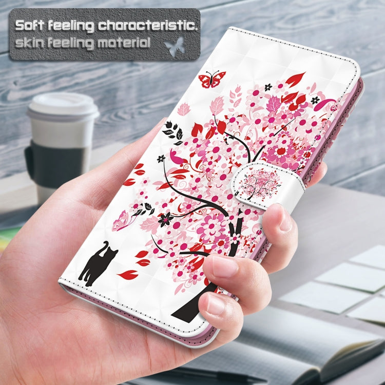 For iPhone 13 Pro Max 3D Painting Pattern Horizontal Flip TPU + PU Leather Case with Holder & Card Slots & Wallet (Cat Under The Tree) - iPhone 13 Pro Max Cases by buy2fix | Online Shopping UK | buy2fix