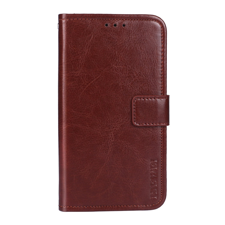 For Motorola Edge 20 Lite idewei Crazy Horse Texture Horizontal Flip Leather Case with Holder & Card Slots & Wallet(Brown) - Motorola Cases by idewei | Online Shopping UK | buy2fix