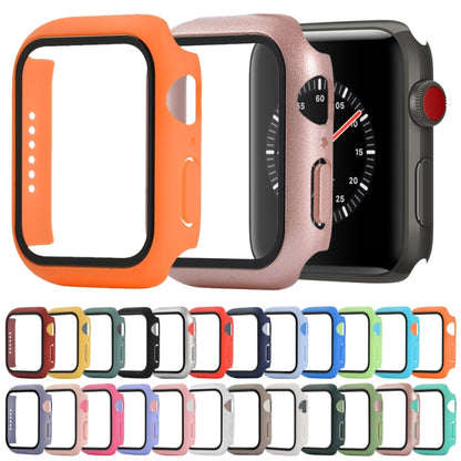 Shockproof PC+Tempered Glass Protective Case with Packed Carton For Apple Watch Series 3 & 2 & 1 38mm(Midnight Blue) - Watch Cases by buy2fix | Online Shopping UK | buy2fix