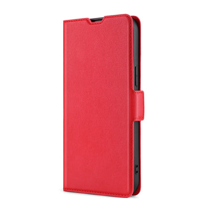 For iPhone 13 Pro Max Ultra-thin Voltage Side Buckle PU + TPU Horizontal Flip Leather Case with Holder & Card Slot (Red) - iPhone 13 Pro Max Cases by buy2fix | Online Shopping UK | buy2fix