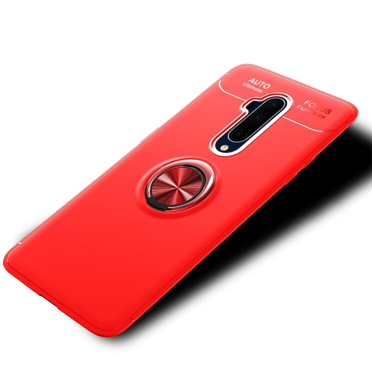 For OnePlus 7T Pro lenuo Shockproof TPU Protective Case with Invisible Holder(Red) - OnePlus Cases by lenuo | Online Shopping UK | buy2fix