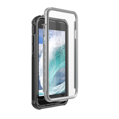 For iPhone SE 2022 / SE 2020 / 8 / 7 Waterproof Dustproof Shockproof Transparent Acrylic Protective Case(Black) - iPhone SE 2022 / 2020 / 8 / 7 Cases by buy2fix | Online Shopping UK | buy2fix