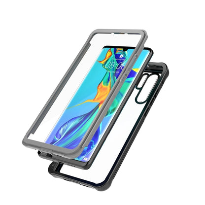 For Huawei P30 Pro Waterproof Dustproof Shockproof Transparent Acrylic Protective Case(Black) - Huawei Cases by buy2fix | Online Shopping UK | buy2fix