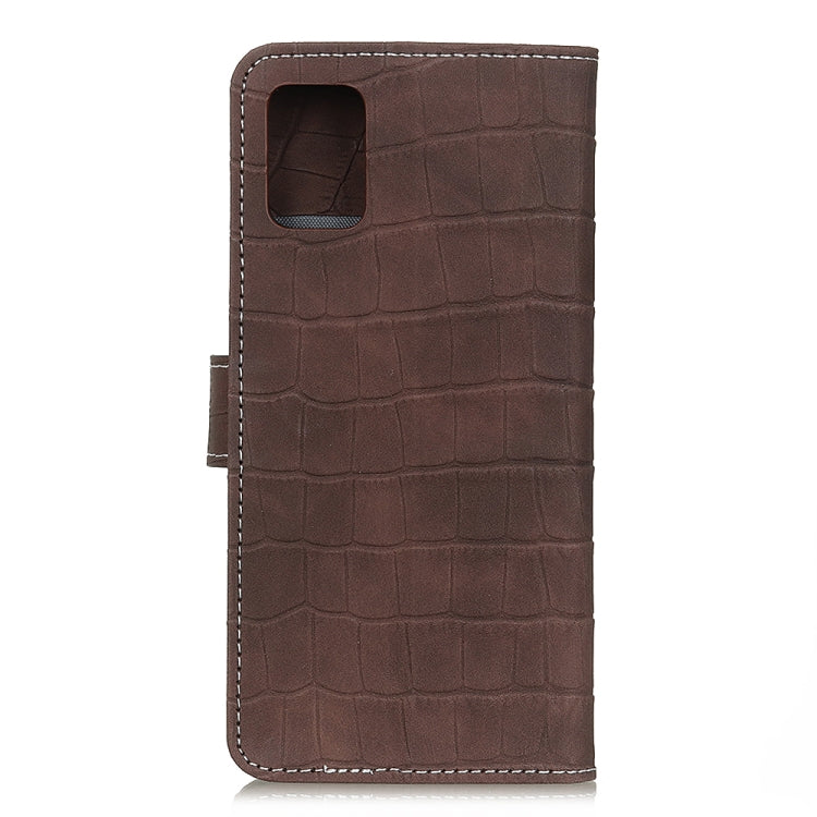 For Galaxy A51 Crocodile Texture Horizontal Flip Leather Case with Holder & Card Slots & Wallet(Brown) - Huawei Cases by buy2fix | Online Shopping UK | buy2fix