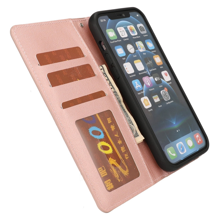 For iPhone 13 Pro Ultra-thin Separable Magnetic Horizontal Flip Leather Case with Card Slot & Wallet (Pink) - iPhone 13 Pro Cases by buy2fix | Online Shopping UK | buy2fix